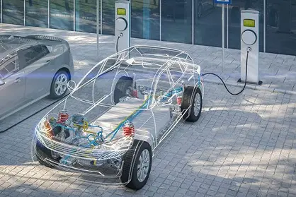 auto na nabíječce